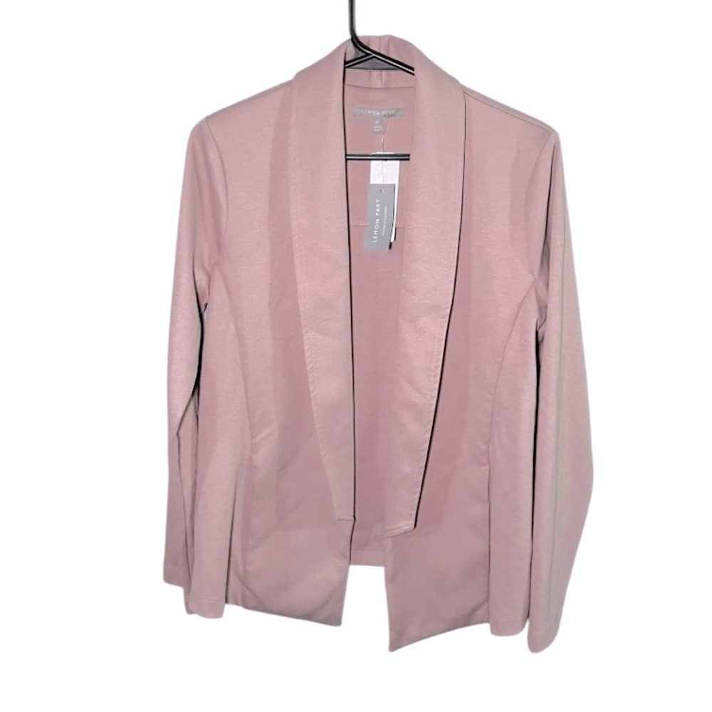 NWT Lemon Tart Light Mauve Blazer Lightweight Shawl Collar